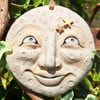 Man in the Moon - stoneware hanging decoration