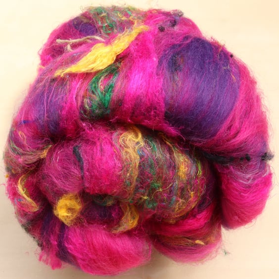 100g 'Bitsa Batt' Art Batt for Spinning