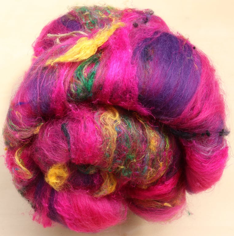 100g 'Bitsa Batt' Art Batt for Spinning