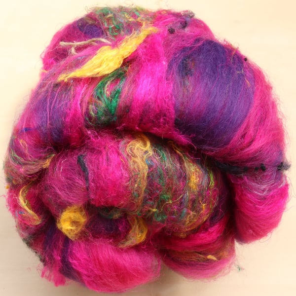 100g 'Bitsa Batt' Art Batt for Spinning