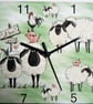sheep ewe lamb wall hanging clock smallholding farming clock wool - Image 4
