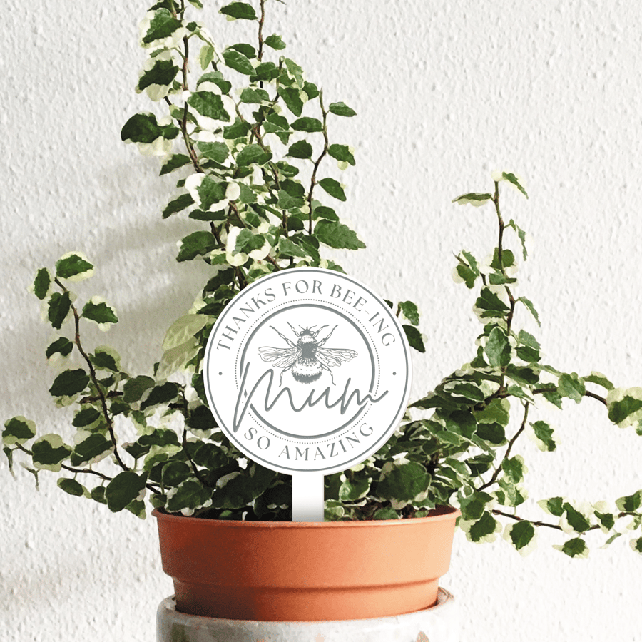 Bee-ing Amazing - Bumble Bee Plant Tag: Cute Personalised Mother's Day Gift Mum