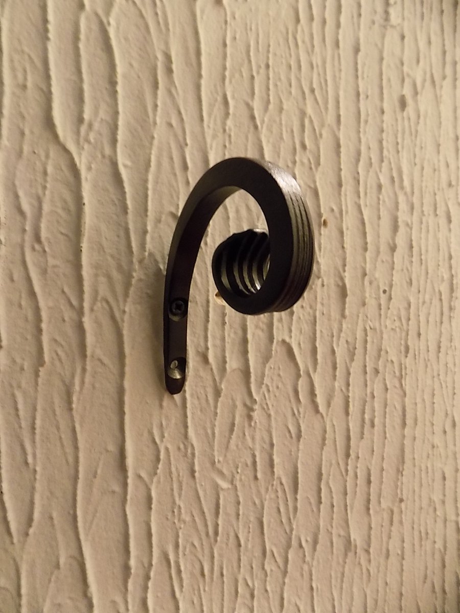 Scrolled Towel Hook..............Wrought Iron (Forged Steel) Free Fitting Kit