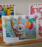 CUTE DRAGONS, BEES AND OWLS BIRTHDAY CARD. - Image 4