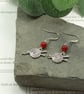 Yarn & Needles Carnelian Gemstone Silver Earrings - Image 4