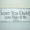 shabby chic distressed plaque - fathers day-personalised