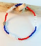 Sparkly Red, White & Blue Coronation Bracelet - Free UK Delivery - Image 9