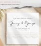 Personalized Lace Wedding Card – Custom Names, Date Keepsake for Couple
