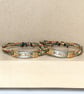 A pair upcycled couple vintage watch parts adjustable Macrame thread bracelets