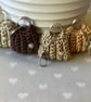 HandMade ribbed Crochet MiniBag Charm