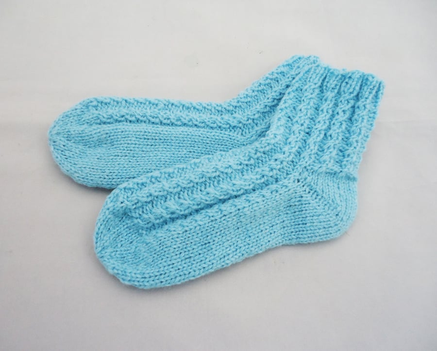 Handknitted Socks for Toddler, Wool Socks for Children, Socks for 1.5 - 2 Years