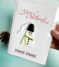 Christmas Card with Snowman