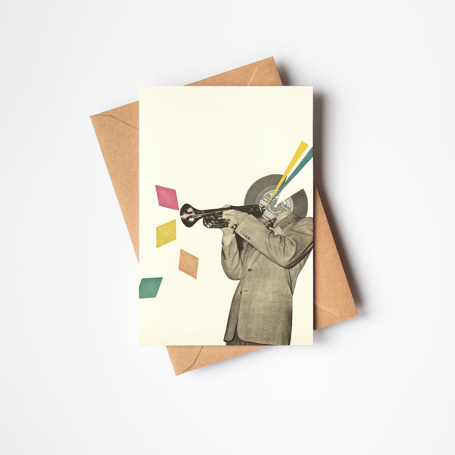 Music Greeting Card - Blue Note
