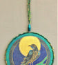 RPM009 - Raven That Stole the Sun Mandala Wall Hanging-17.5cm diameter - Image 2