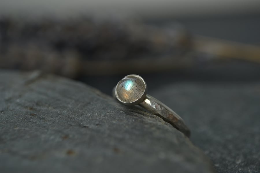 Labradorite and sterling silver ring