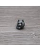 small grey glass cat keepsake figure
