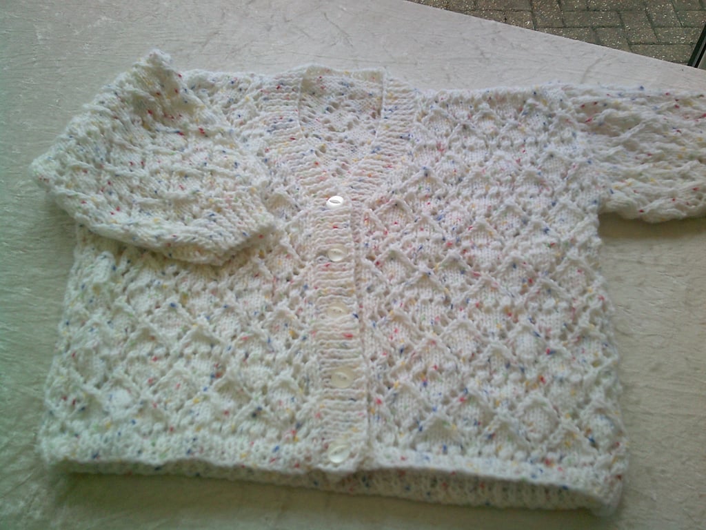 26 Inch Lacy V Neck Cardigan