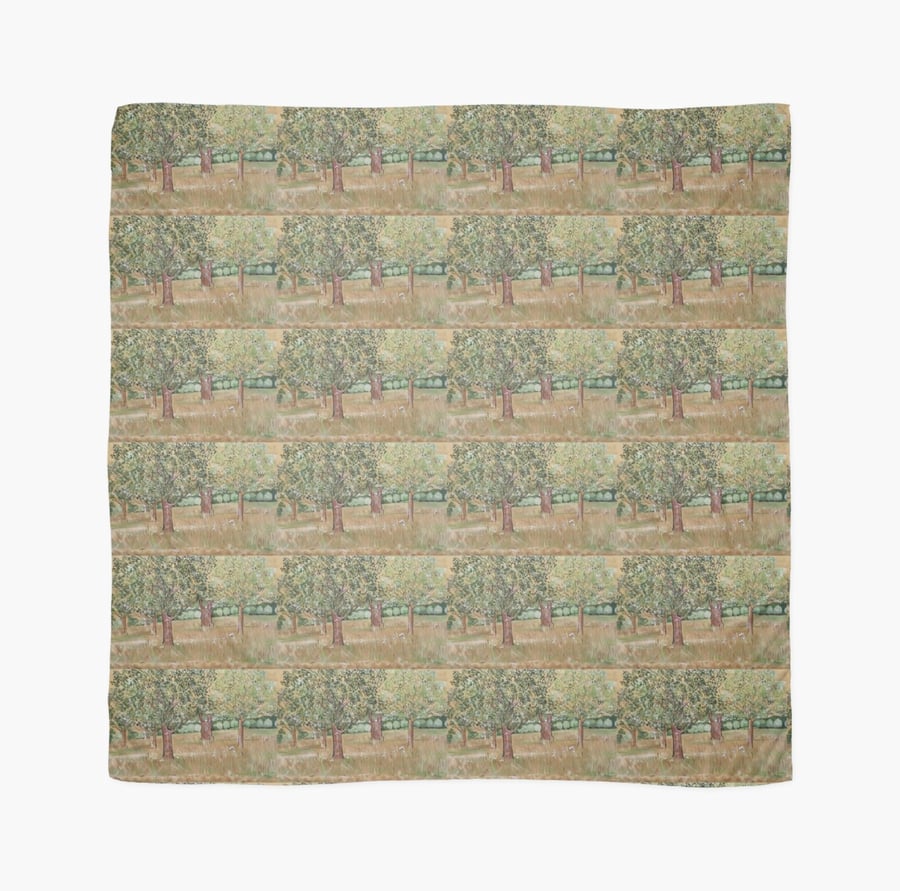 Beautiful Scarf Featuring A Design ‘Scorching Heat And Withered Grass’
