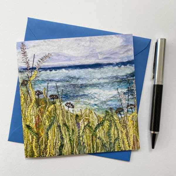 Saltburn by the sea printed greetings card. Birthday card. 