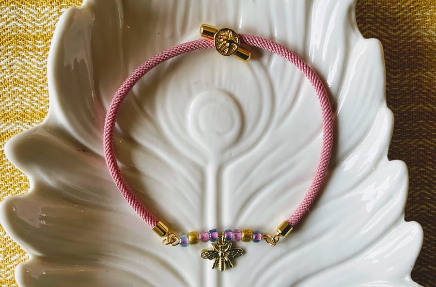 Twisted Milan Cord Slider Bracelet .