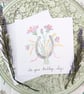 Hand-painted Horseshoe Wedding card