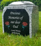 Personalised Granite Memorial Vase Memorial Plaque  Flower Holder Cemetery  Vase - Image 1