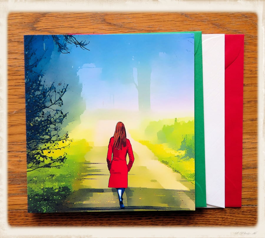 Walking in Woodlands Birthday, Greeting Card