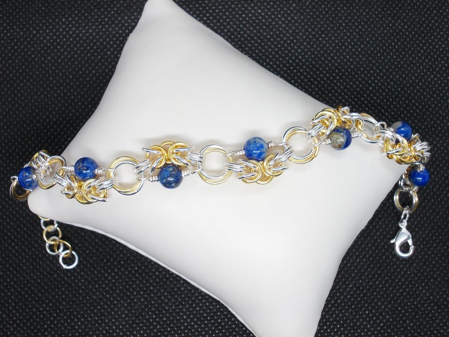SALE - Lapis Lazuli wave bracelet