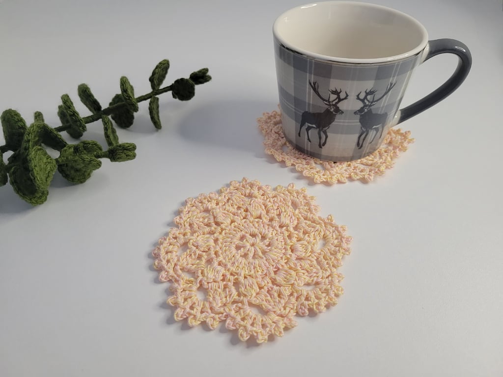 Crochet Vintage-Styled Coasters (Set of 2)
