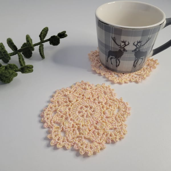 Crochet Vintage-Styled Coasters (Set of 2)