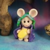 Downland Mouse 'Sara' with cheese chunk OOAK Sculpt by Ann Galvin Gnome Village