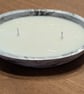 Black & White Marble Effect Eco-Resin Dish With Candle