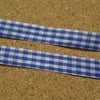 3m Gingham Check Ribbon - 10mm - Blue 