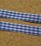 3m Gingham Check Ribbon - 10mm - Blue  - Image 1