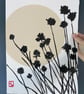 Botanical art, Garden Chives, ink shadow painting, original, handmade, signed - Image 1