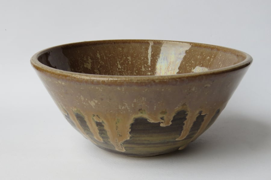 Elegant Stoneware Bowl Pottery Ceramic 