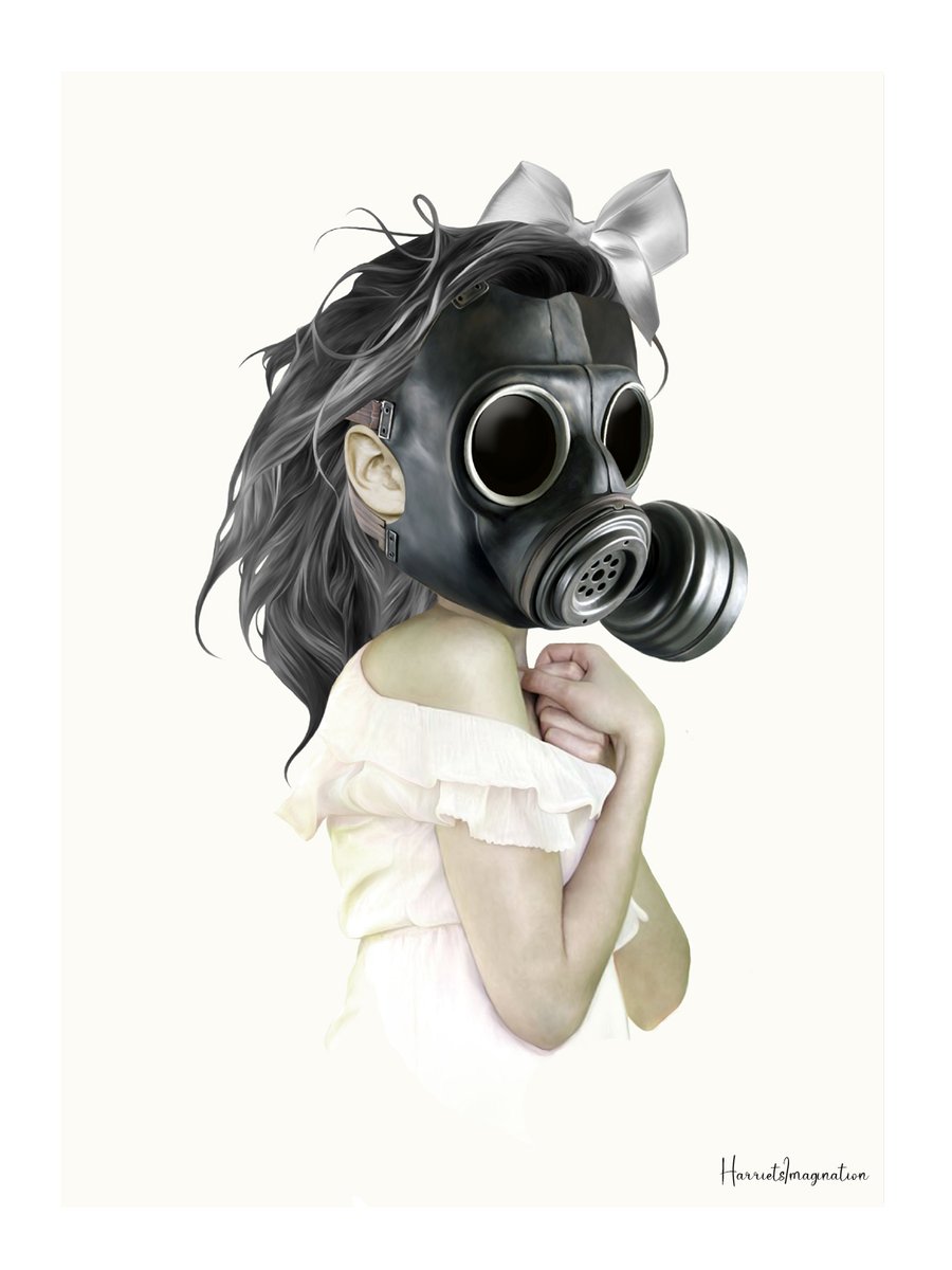 Gas Mask Art Print - Tainted