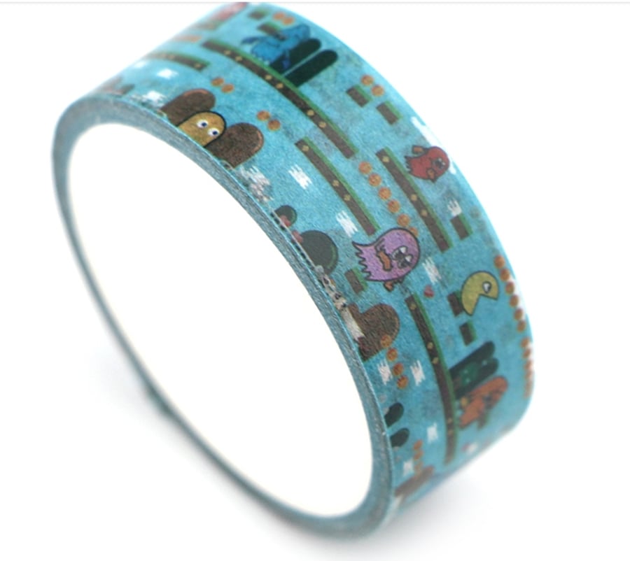 2 x Retro Gamers Washi Tape, 5m, Decorative Tape, Cards, Journals,