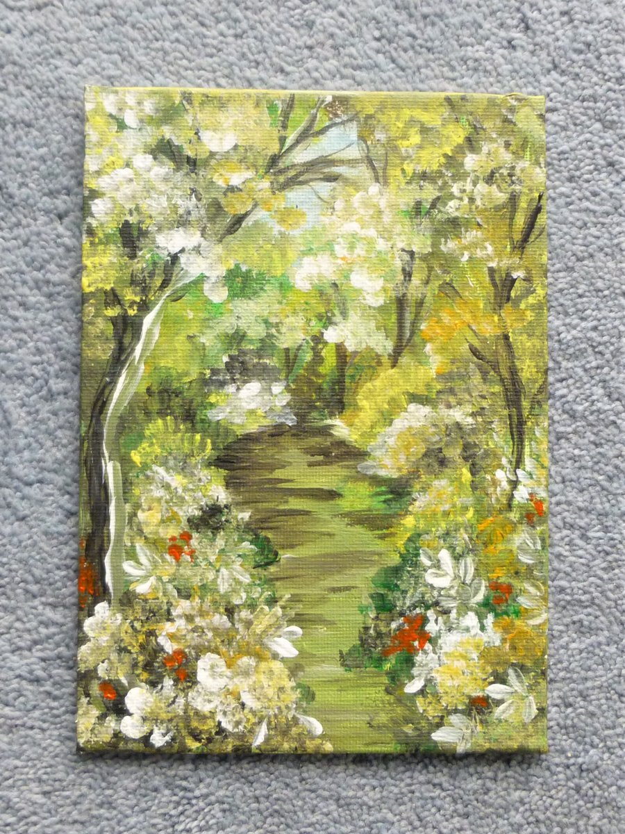 original acrylic art landscape painting ( ref F 398.F2 )