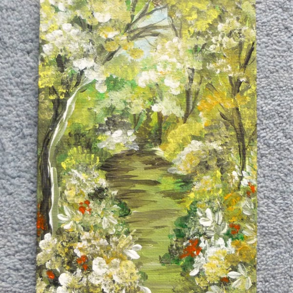 original acrylic art landscape painting ( ref F 398.F2 )