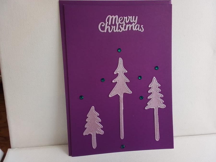 Christmas card. Contemporary Christmas card. Handmade card. CC 915