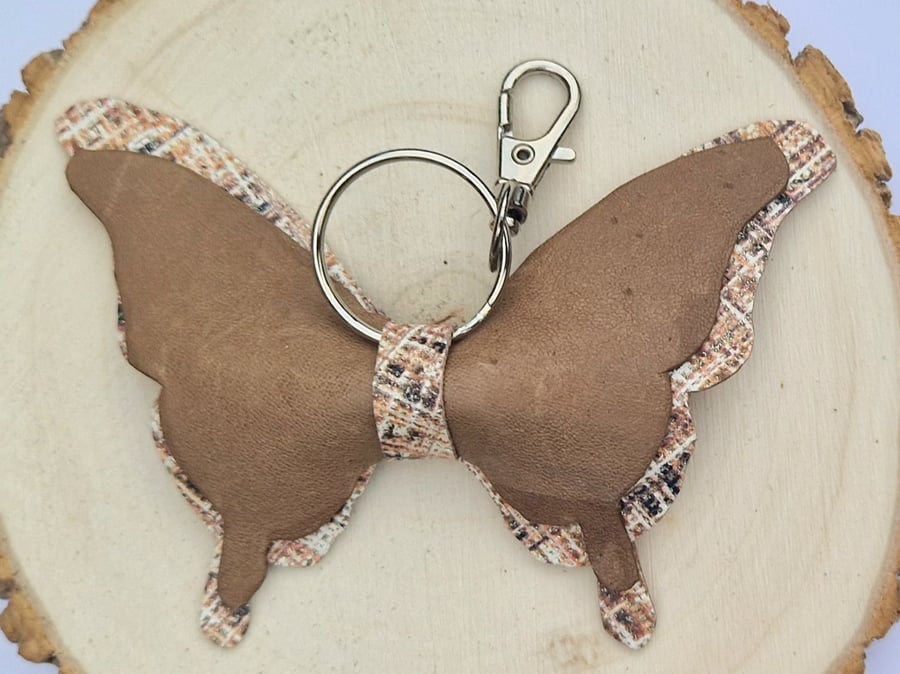 Leather Butterfly Bag Charm