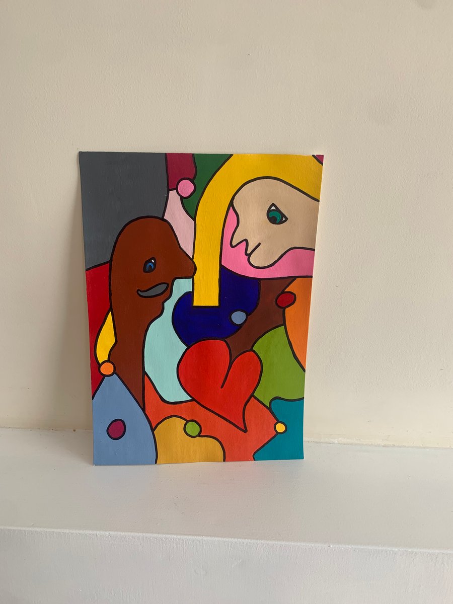 A4 sized original acrylic art 