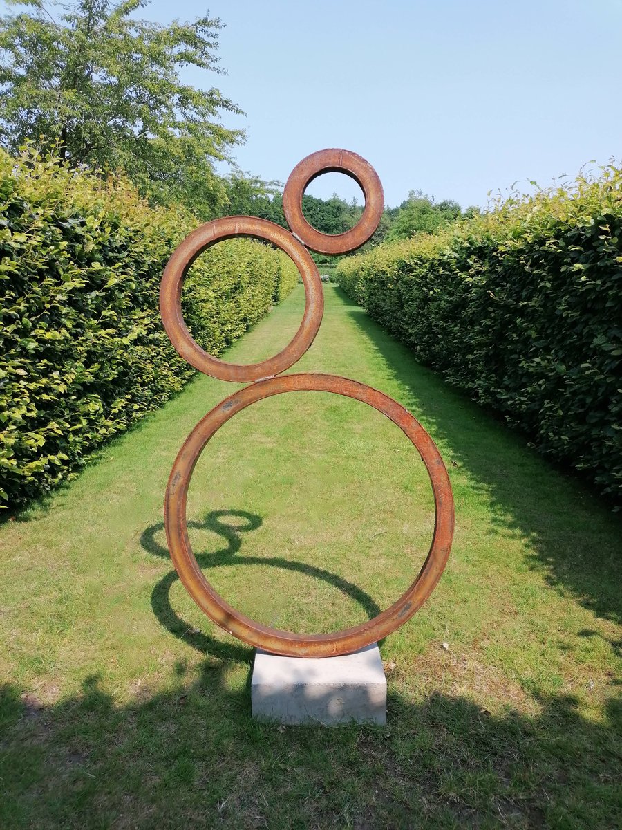 Garden sculpture decoration outdoor modern metal art - Three rings