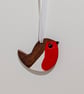 Clay robin decoration,  garden bird hanging decoration, memorial robin - Image 4