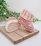 Pecan Pie Crochet Baby Hat & Booties Set - Newborn & 0-3 Months - Image 2