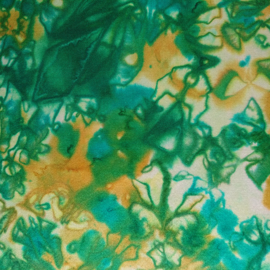 Hand dyed silk fabric 9" square for crafts, patchwork, quilting, card-making...