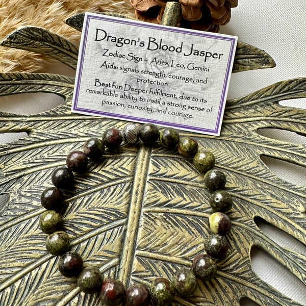 Dragons Blood Jasper - Elasticated Bracelet 