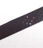 Purple Amathyst Centre Floral Embossed Leather Bookmark Healing Crystal - Image 1