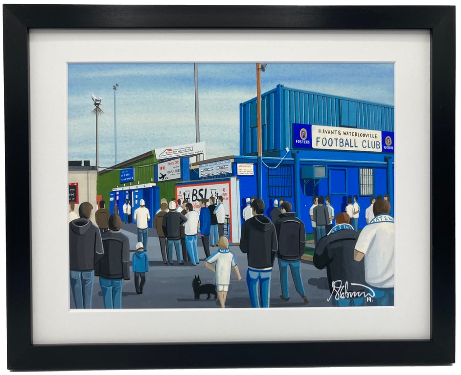 Havant & Waterlooville F.C, The Westleigh High Quality Framed Football Print.